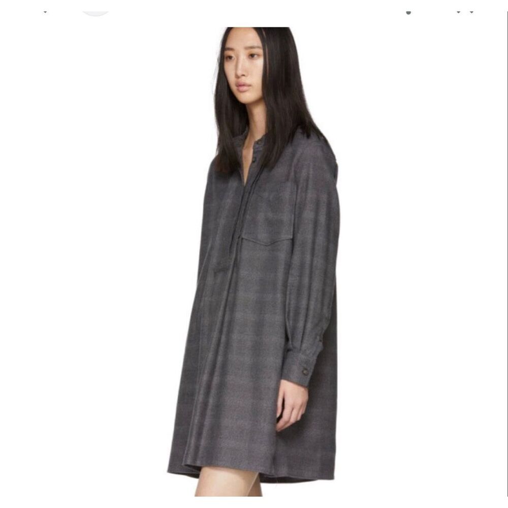 Isabel Marant Etoile Grey Flannel Dancy Dress  Size: